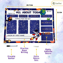 Load image into Gallery viewer, Space Themed Daily Task Board Circle Time Calendar