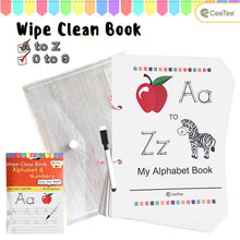Load image into Gallery viewer, Wipe Clean 2 Books Set for Kids Practice Writing A - Z