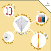 Load image into Gallery viewer, DIY Kite Kit for Kids | 3 Kites | Easy Flying Large Diamond
