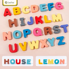 Load image into Gallery viewer, Montessori Wooden Toy ABC Alphabet Early Learning Big Puzzle
