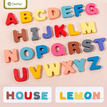 Load image into Gallery viewer, Montessori Wooden Toy ABC Alphabet Early Learning Big Puzzle