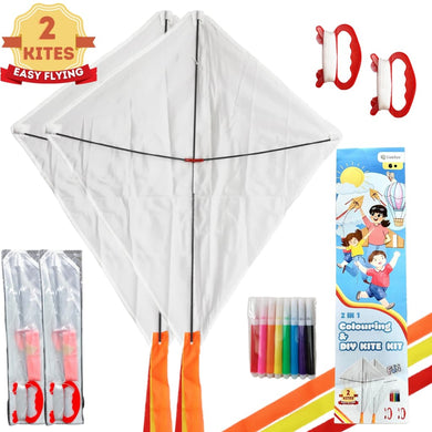DIY Kite Kit for Kids | 2 Kites Easy Flying Large Diamond